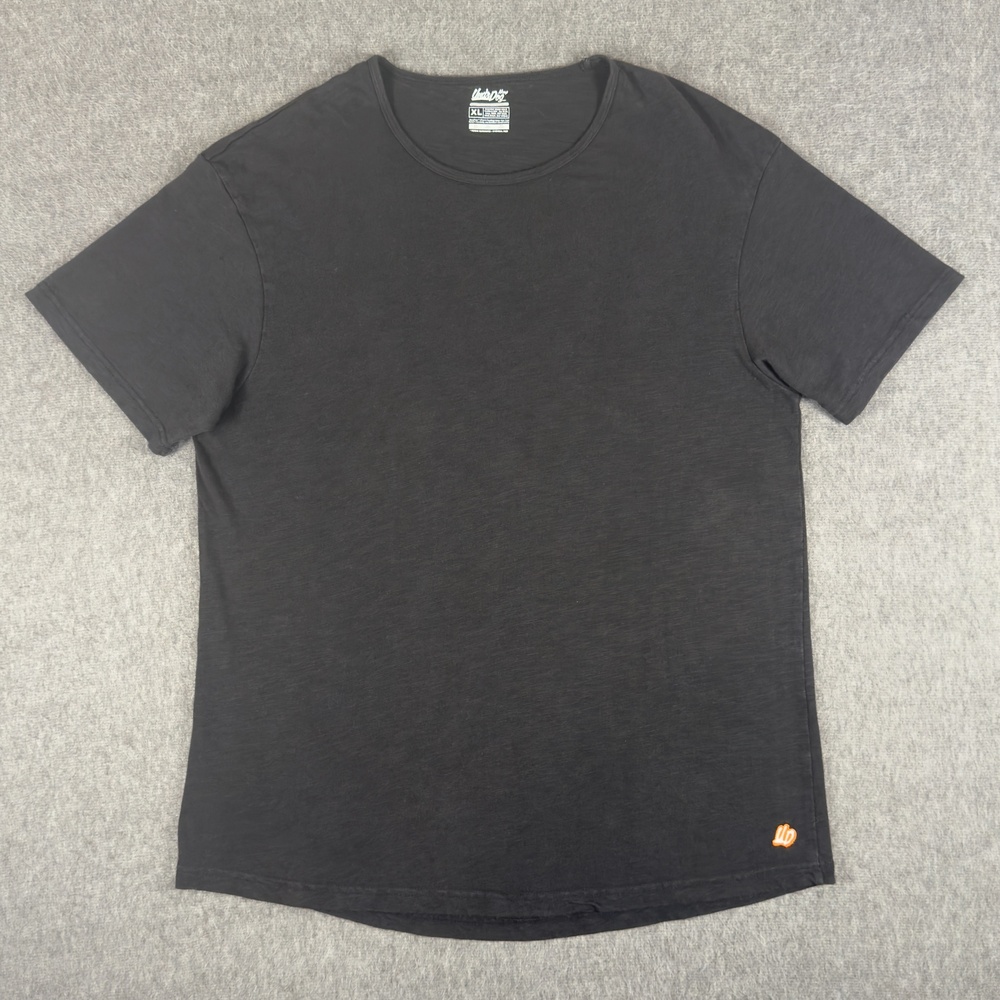 UndrDog Hemp Shirt Mens XL Black Crewneck Tee T-Shirt Tagless Soft Casual